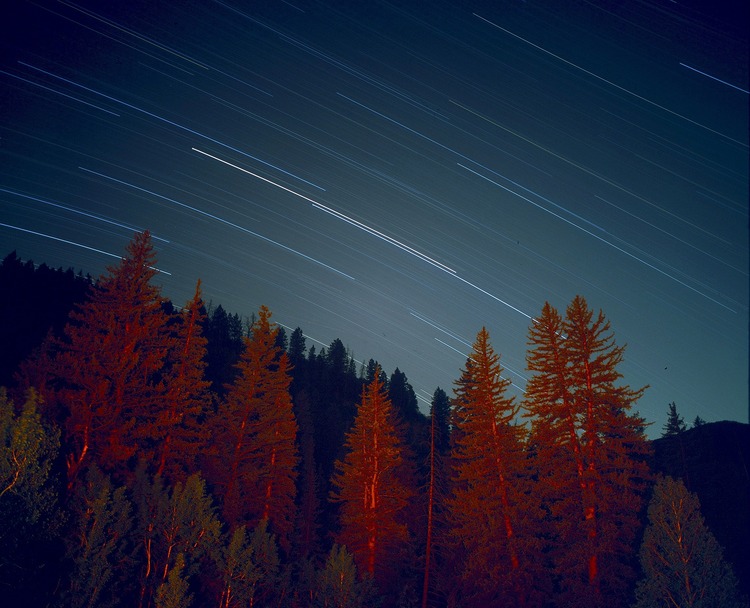 Шум на фото ночного неба