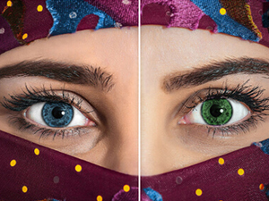 Как изменить цвет глаз на фото