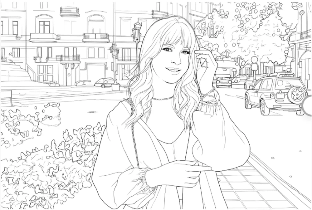 Лайн девушки в городе